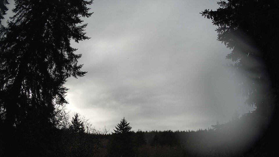 Pacific Northwest skyline timelapse frame from Dec 17th, 2025 at 8:00 AM