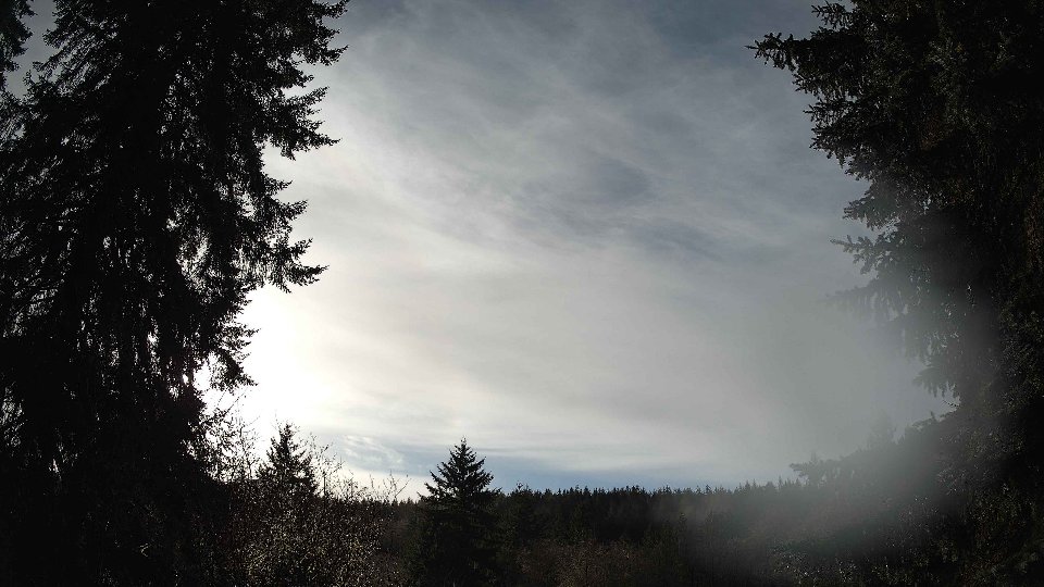 Pacific Northwest skyline timelapse frame from Dec 17th, 2025 at 8:30 AM