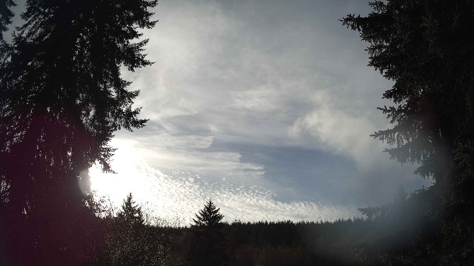 Pacific Northwest skyline timelapse frame from Dec 17th, 2025 at 8:45 AM