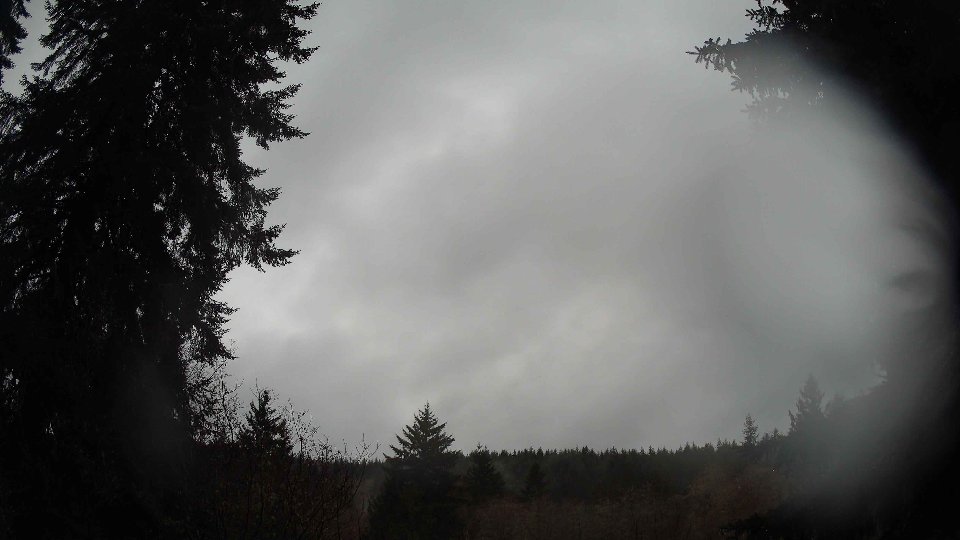 Pacific Northwest skyline timelapse frame from Dec 18th, 2025 at 8:00 AM