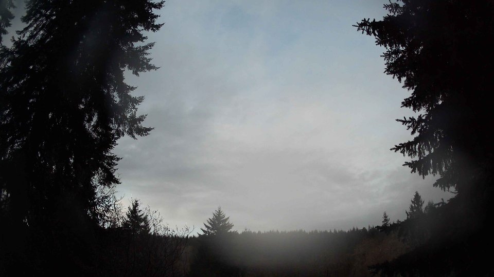 Pacific Northwest skyline timelapse frame from Dec 19th, 2025 at 7:30 AM