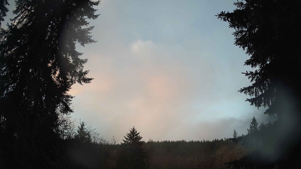 Pacific Northwest skyline timelapse frame from Dec 19th, 2025 at 8:00 AM