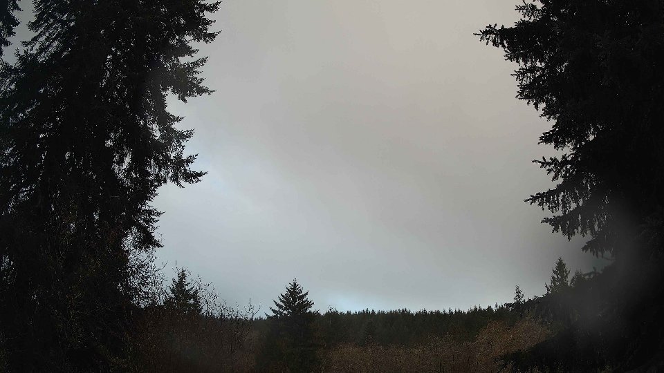 Pacific Northwest skyline timelapse frame from Dec 19th, 2025 at 8:45 AM