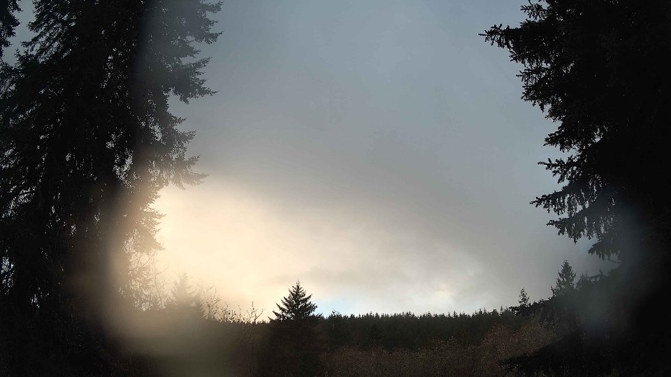 Pacific Northwest skyline timelapse frame from Dec 19th, 2025 at 9:00 AM