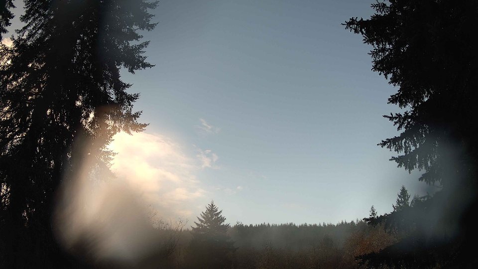 Pacific Northwest skyline timelapse frame from Dec 19th, 2025 at 9:45 AM