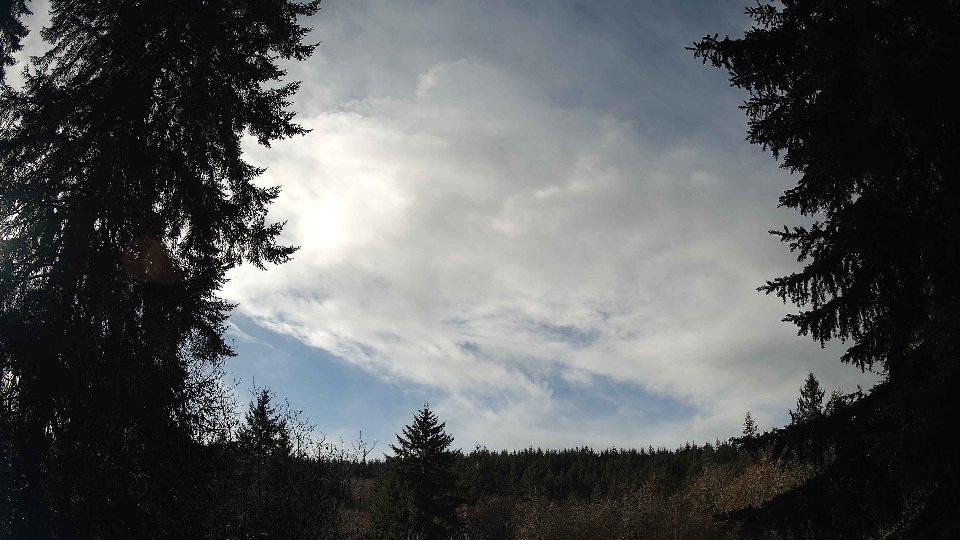 Pacific Northwest skyline timelapse frame from Dec 19th, 2025 at 11:45 AM