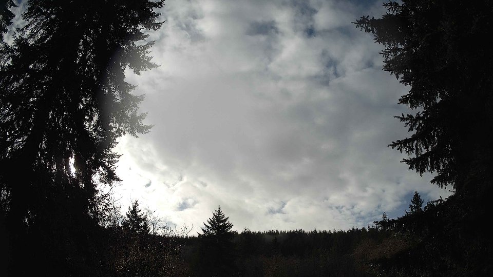 Pacific Northwest skyline timelapse frame from Dec 19th, 2025 at 1:15 PM