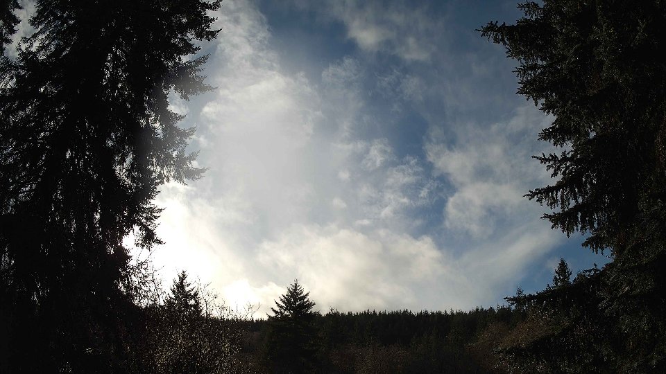 Pacific Northwest skyline timelapse frame from Dec 19th, 2025 at 1:30 PM