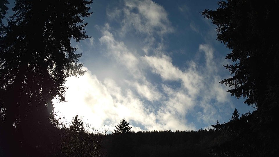 Pacific Northwest skyline timelapse frame from Dec 19th, 2025 at 1:45 PM