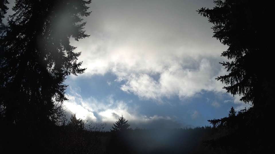 Pacific Northwest skyline timelapse frame from Dec 19th, 2025 at 2:15 PM