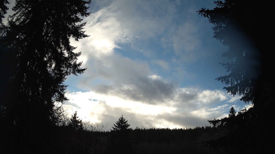 Pacific Northwest skyline timelapse frame from Dec 19th, 2025 at 2:45 PM