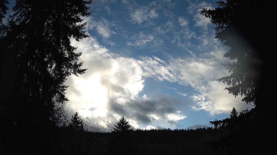 Pacific Northwest skyline timelapse frame from Dec 19th, 2025 at 3:00 PM