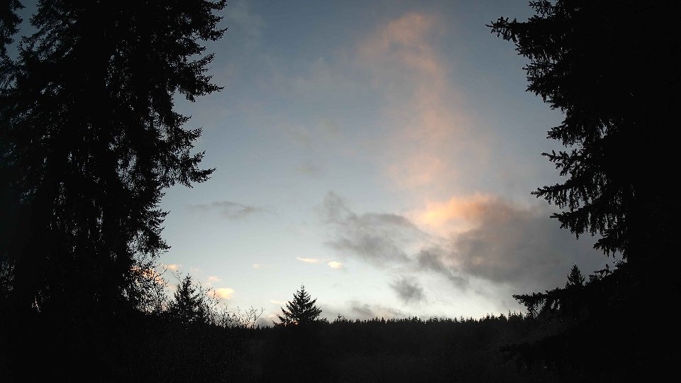 Pacific Northwest skyline timelapse frame from Dec 19th, 2025 at 4:15 PM