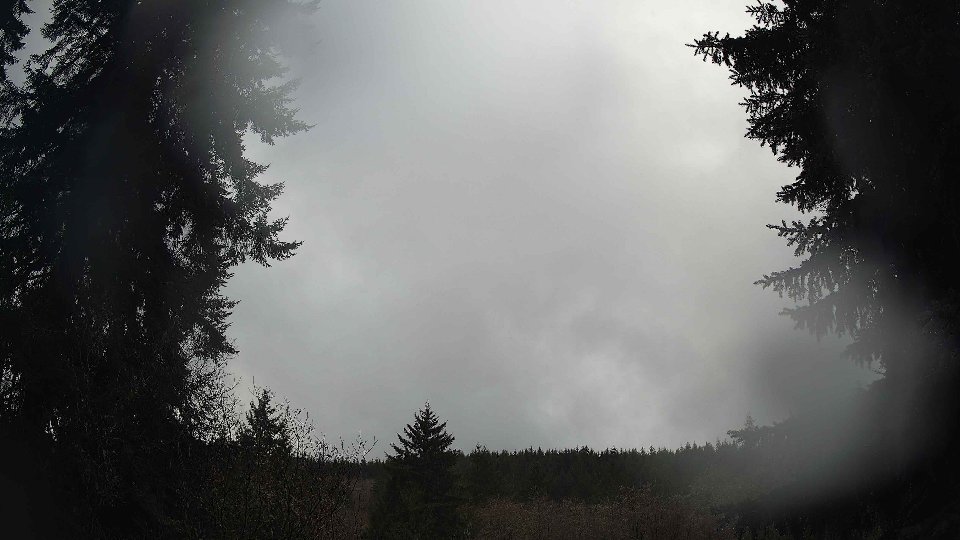 Pacific Northwest skyline timelapse frame from Dec 20th, 2025 at 12:45 PM