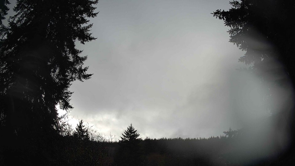 Pacific Northwest skyline timelapse frame from Dec 20th, 2025 at 1:45 PM