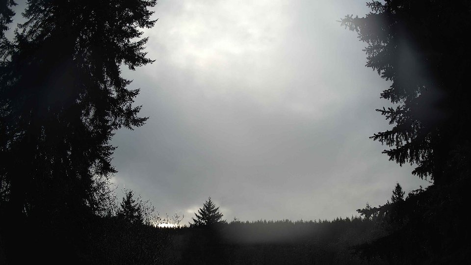 Pacific Northwest skyline timelapse frame from Dec 20th, 2025 at 2:45 PM