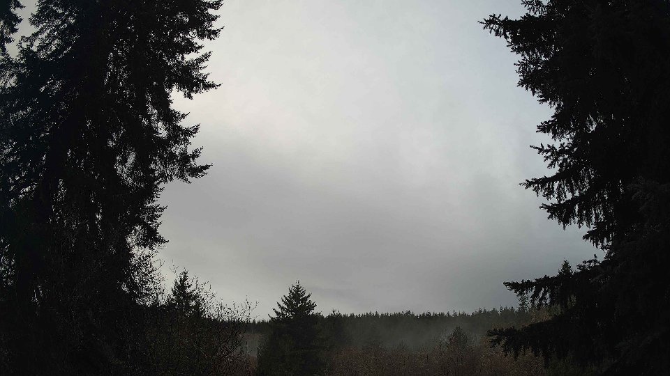 Pacific Northwest skyline timelapse frame from Dec 21st, 2025 at 8:30 AM