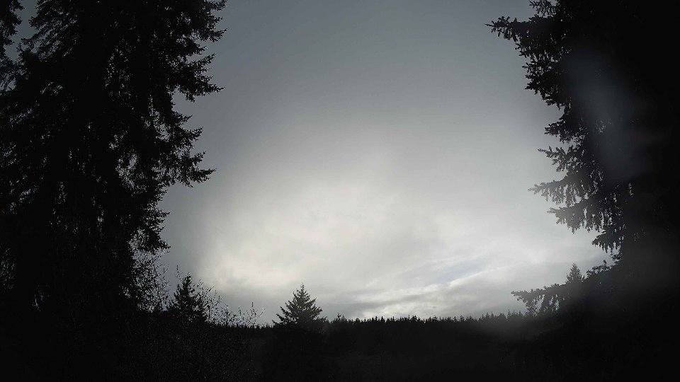 Pacific Northwest skyline timelapse frame from Dec 21st, 2025 at 2:30 PM