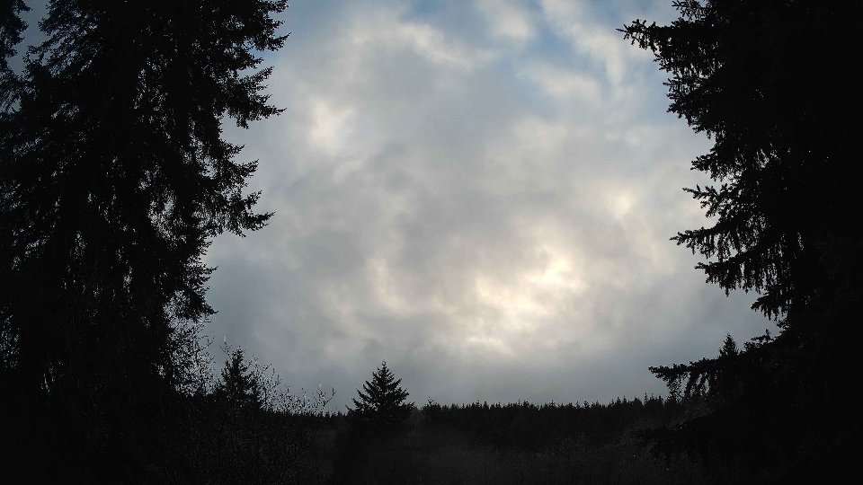 Pacific Northwest skyline timelapse frame from Dec 21st, 2025 at 3:45 PM