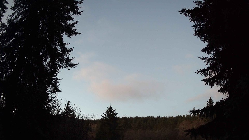 Pacific Northwest skyline timelapse frame from Dec 22nd, 2025 at 7:30 AM