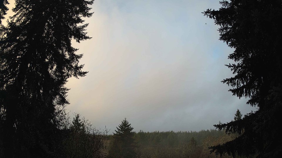 Pacific Northwest skyline timelapse frame from Dec 22nd, 2025 at 8:30 AM