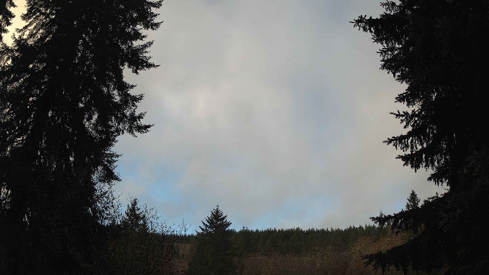Pacific Northwest skyline timelapse frame from Dec 22nd, 2025 at 8:45 AM