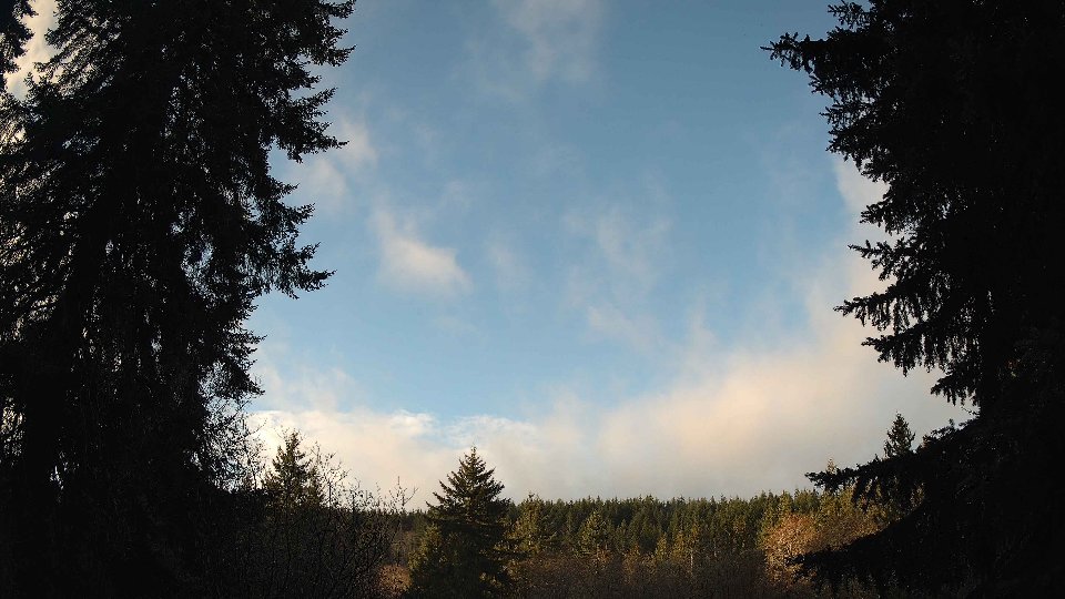Pacific Northwest skyline timelapse frame from Dec 22nd, 2025 at 9:00 AM