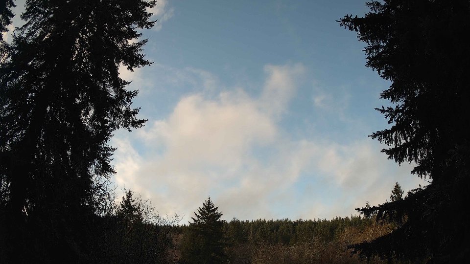 Pacific Northwest skyline timelapse frame from Dec 22nd, 2025 at 9:45 AM