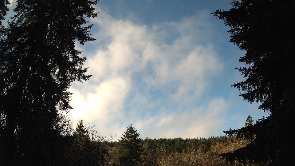 Pacific Northwest skyline timelapse frame from Dec 22nd, 2025 at 10:00 AM