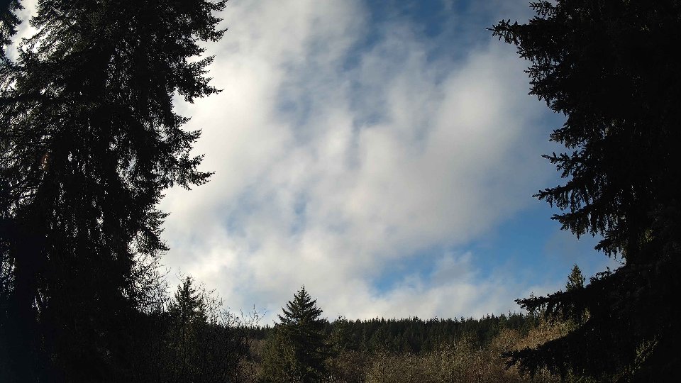 Pacific Northwest skyline timelapse frame from Dec 22nd, 2025 at 10:45 AM