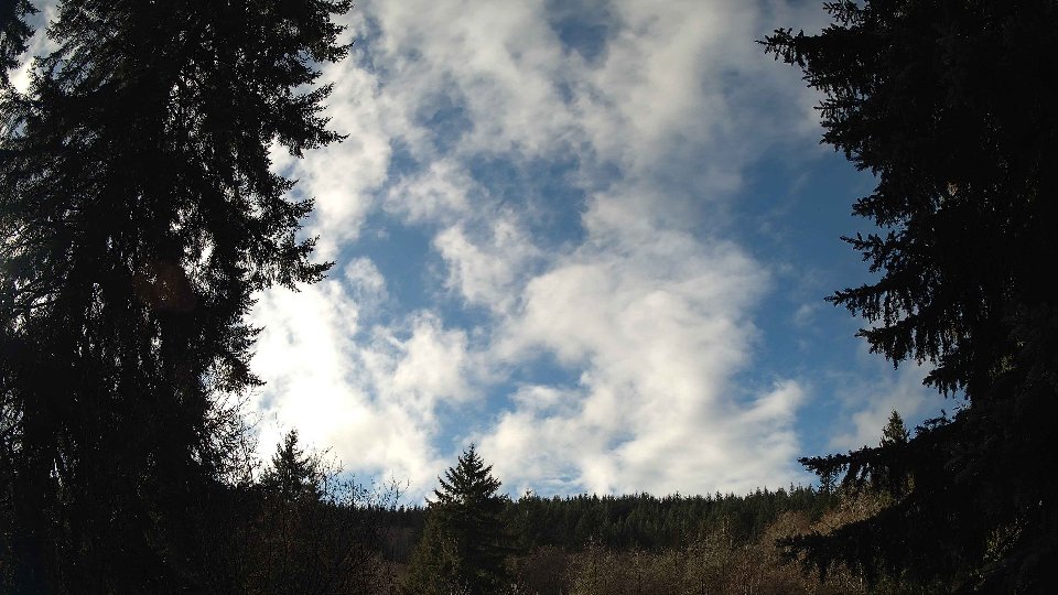 Pacific Northwest skyline timelapse frame from Dec 22nd, 2025 at 11:45 AM
