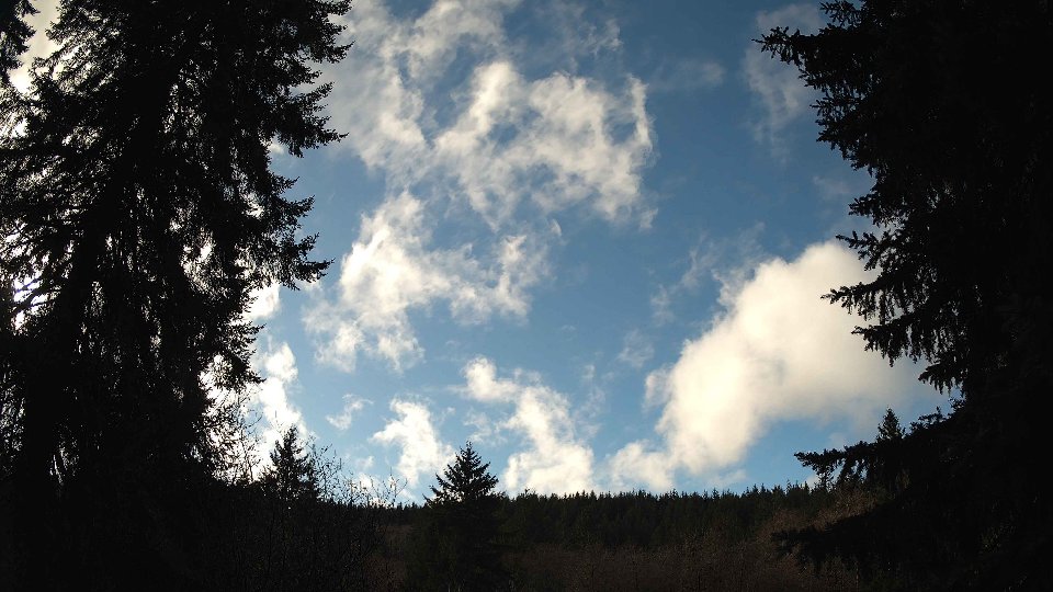 Pacific Northwest skyline timelapse frame from Dec 22nd, 2025 at 12:15 PM