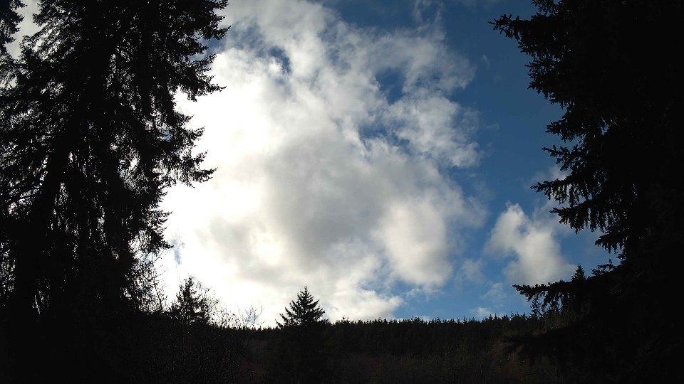 Pacific Northwest skyline timelapse frame from Dec 22nd, 2025 at 12:30 PM