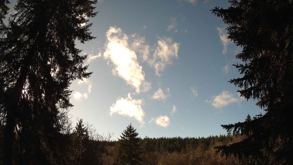 Pacific Northwest skyline timelapse frame from Dec 22nd, 2025 at 12:45 PM