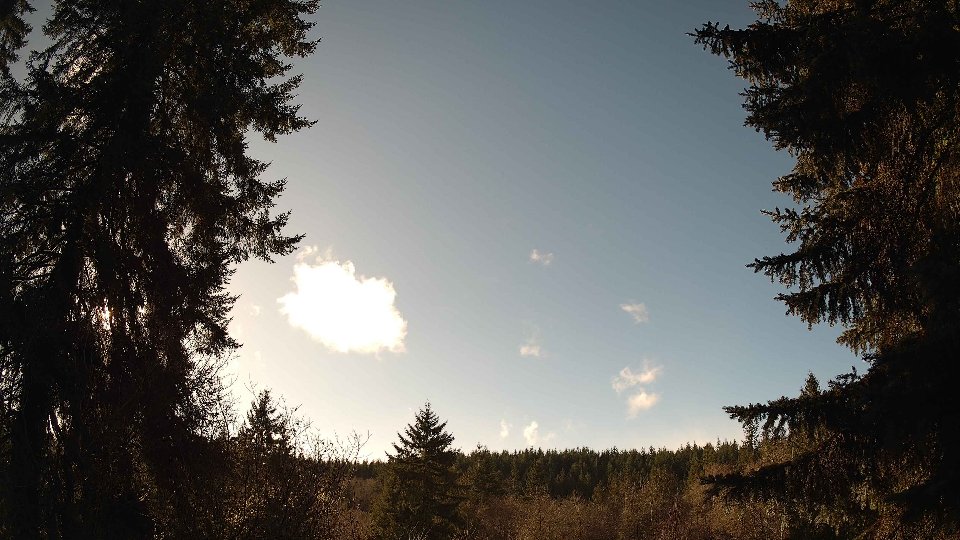 Pacific Northwest skyline timelapse frame from Dec 22nd, 2025 at 1:00 PM