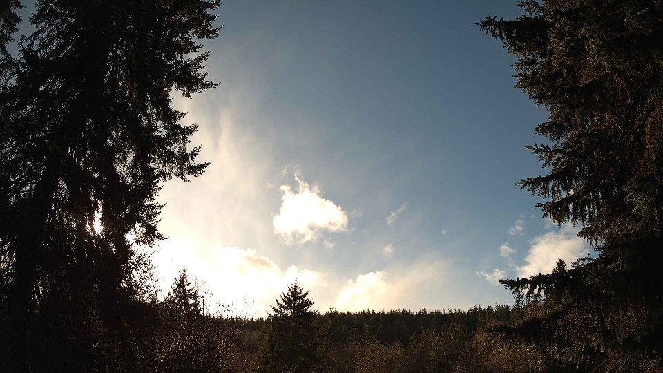 Pacific Northwest skyline timelapse frame from Dec 22nd, 2025 at 1:15 PM