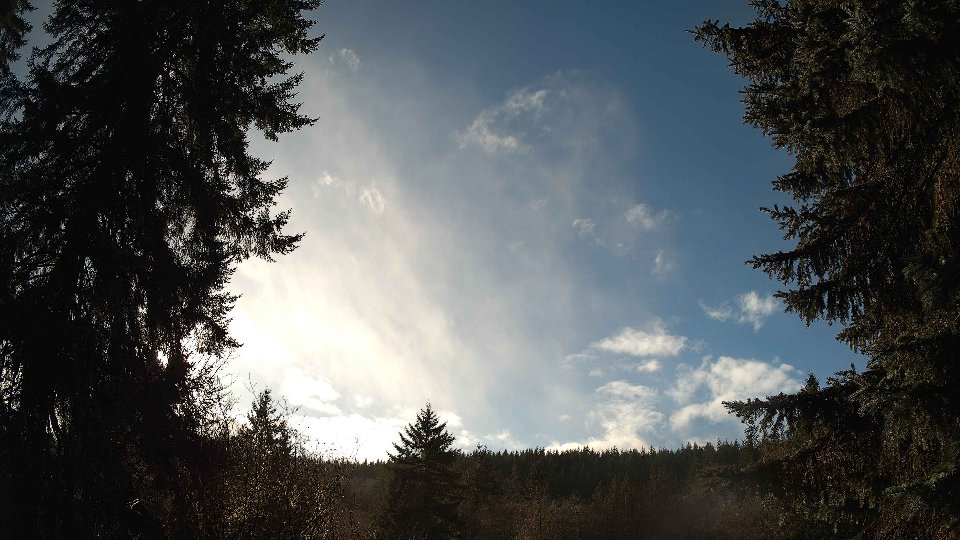 Pacific Northwest skyline timelapse frame from Dec 22nd, 2025 at 1:30 PM