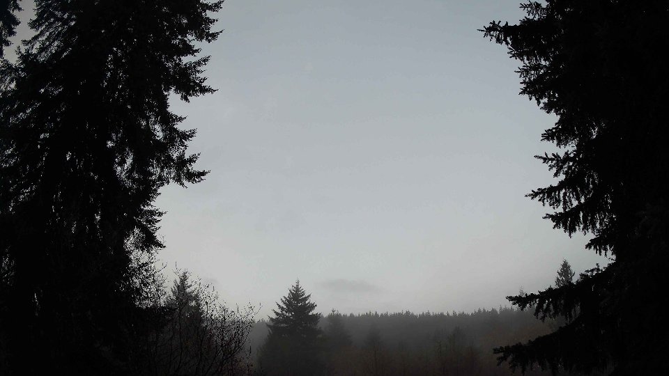 Pacific Northwest skyline timelapse frame from Dec 23rd, 2025 at 7:45 AM