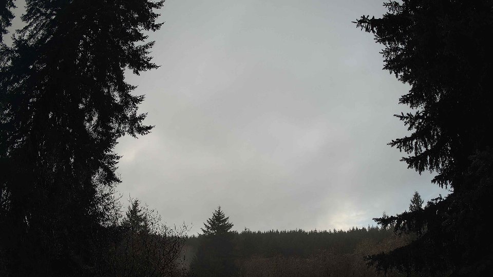 Pacific Northwest skyline timelapse frame from Dec 23rd, 2025 at 8:45 AM