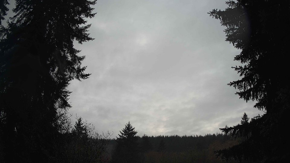 Pacific Northwest skyline timelapse frame from Dec 24th, 2025 at 8:45 AM