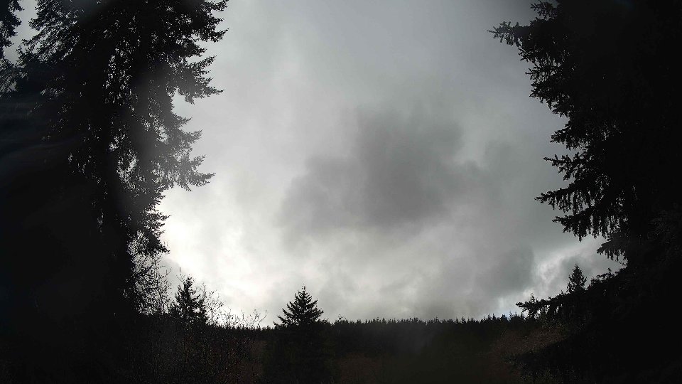 Pacific Northwest skyline timelapse frame from Dec 24th, 2025 at 12:45 PM