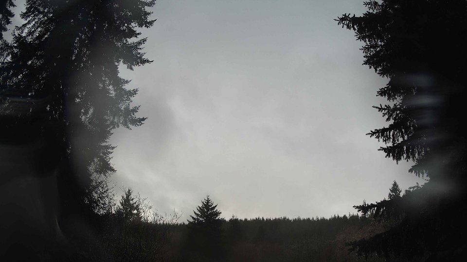 Pacific Northwest skyline timelapse frame from Dec 24th, 2025 at 1:15 PM