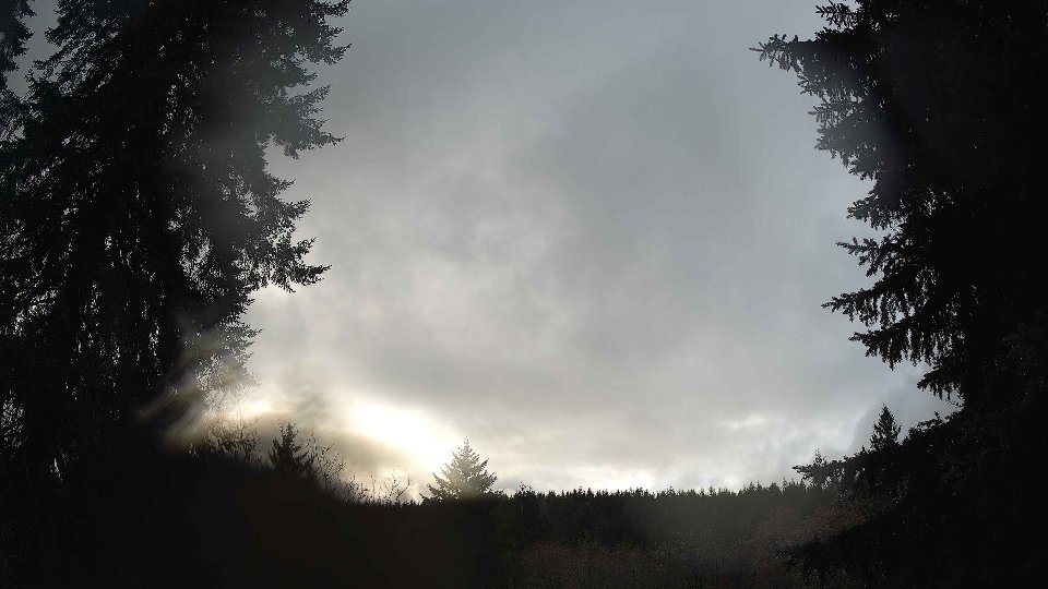 Pacific Northwest skyline timelapse frame from Dec 24th, 2025 at 1:30 PM