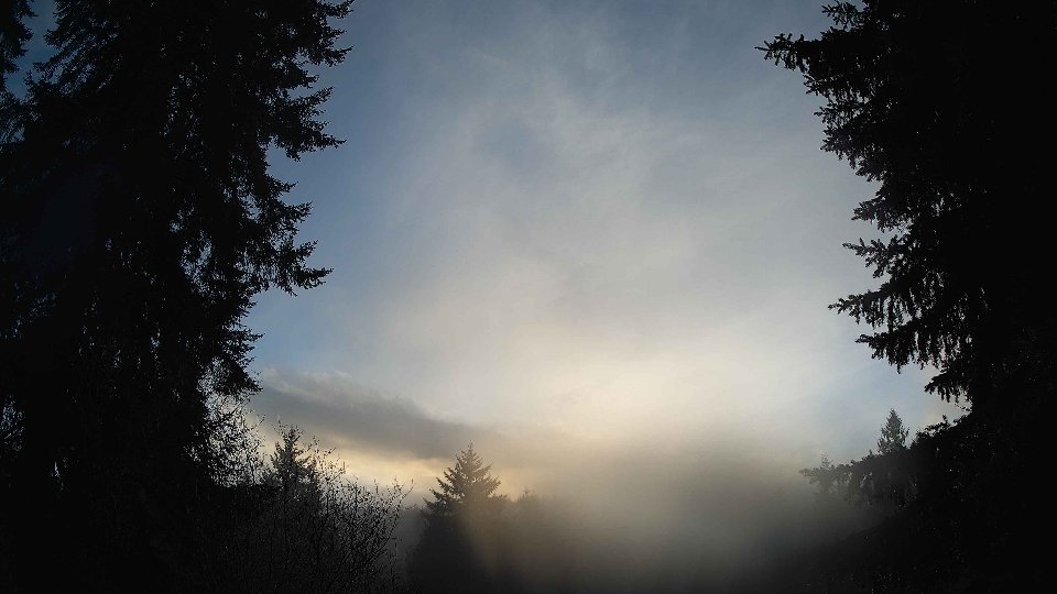 Pacific Northwest skyline timelapse frame from Dec 24th, 2025 at 4:00 PM