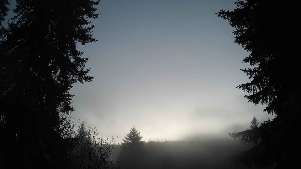 Pacific Northwest skyline timelapse frame from Dec 24th, 2025 at 4:45 PM
