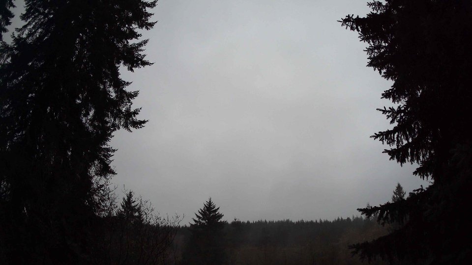 Pacific Northwest skyline timelapse frame from Dec 25th, 2025 at 7:45 AM
