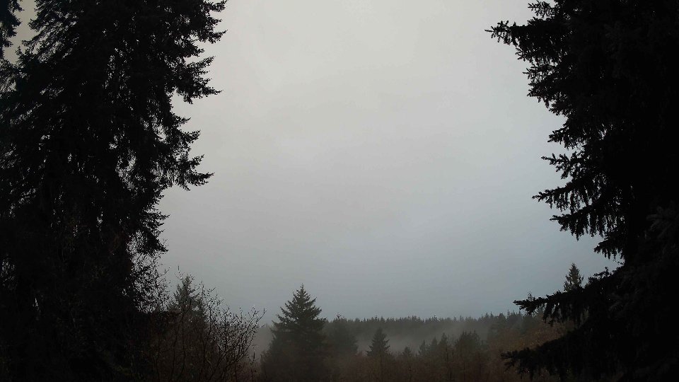 Pacific Northwest skyline timelapse frame from Dec 25th, 2025 at 8:00 AM