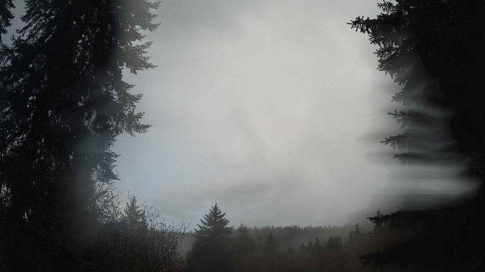 Pacific Northwest skyline timelapse frame from Dec 25th, 2025 at 8:30 AM