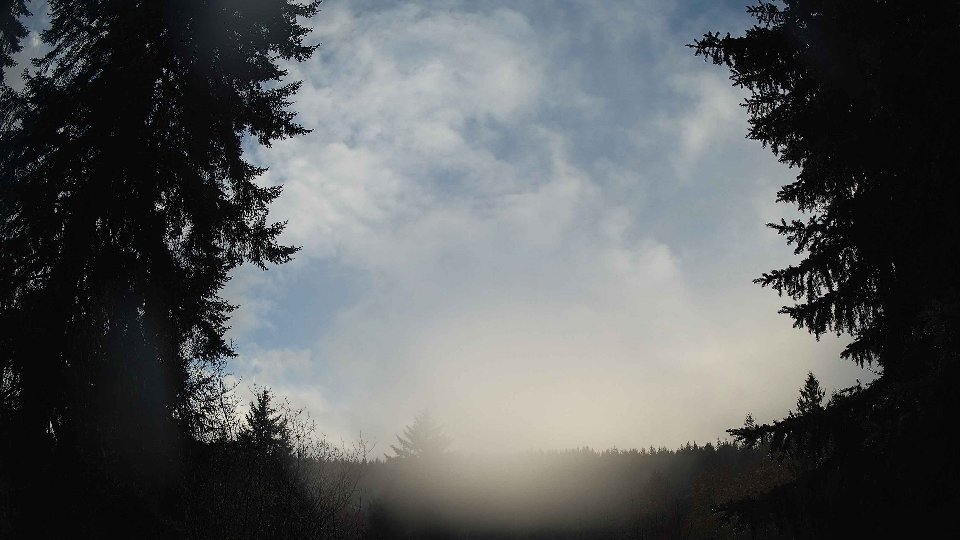 Pacific Northwest skyline timelapse frame from Dec 25th, 2025 at 9:30 AM