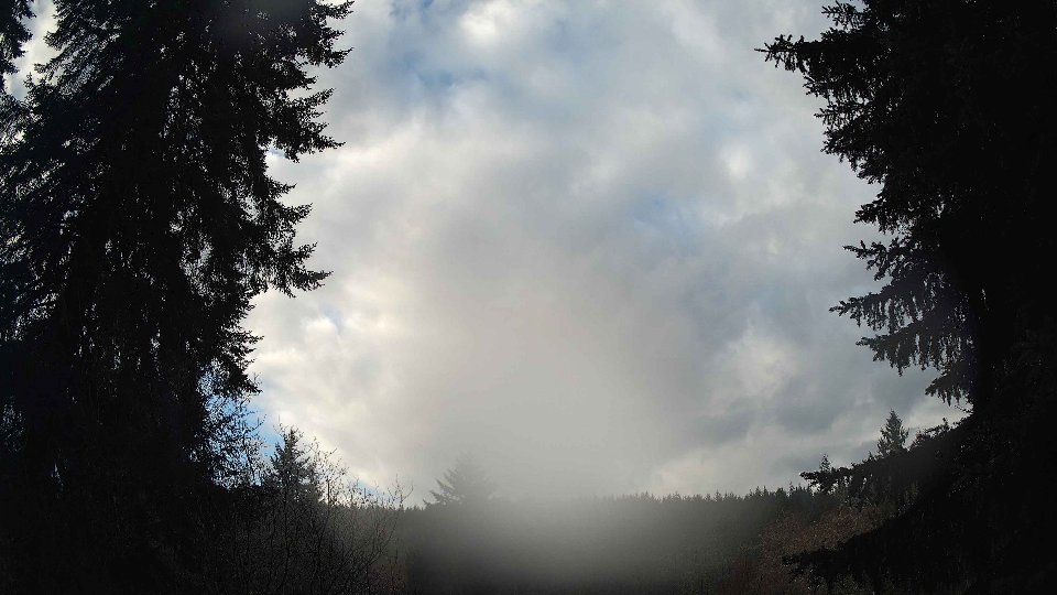 Pacific Northwest skyline timelapse frame from Dec 25th, 2025 at 9:45 AM